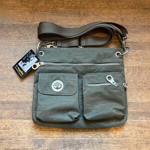 Baggallini Olive Green Crossbody Bag with Adjustable Straps